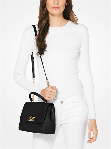 michael kors mott cross body tas|Mott Medium Leather Satchel .